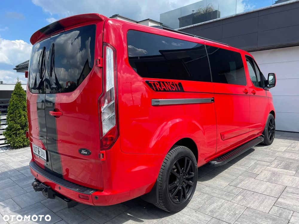Ford TRANSIT CUSTOM LONG L2H1 Klima Navi Kamera Grzane Fotele 2xDrzwi Boczne Skóry Dubel Kabina 6os. Tempomat 2xPdc Rury - 35