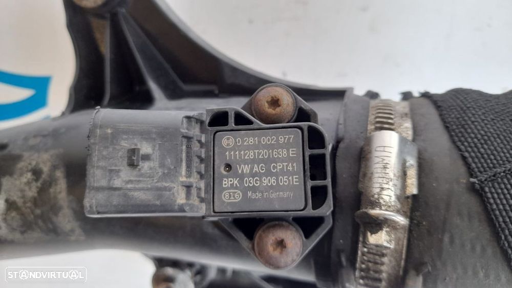 SENSOR MAP TURBO PRESSÃO COLETOR TUBO TUBOS 0281002977 03G906051E AUDI A5 8T3 3.0 TDI V6 CDU CDUD - 6