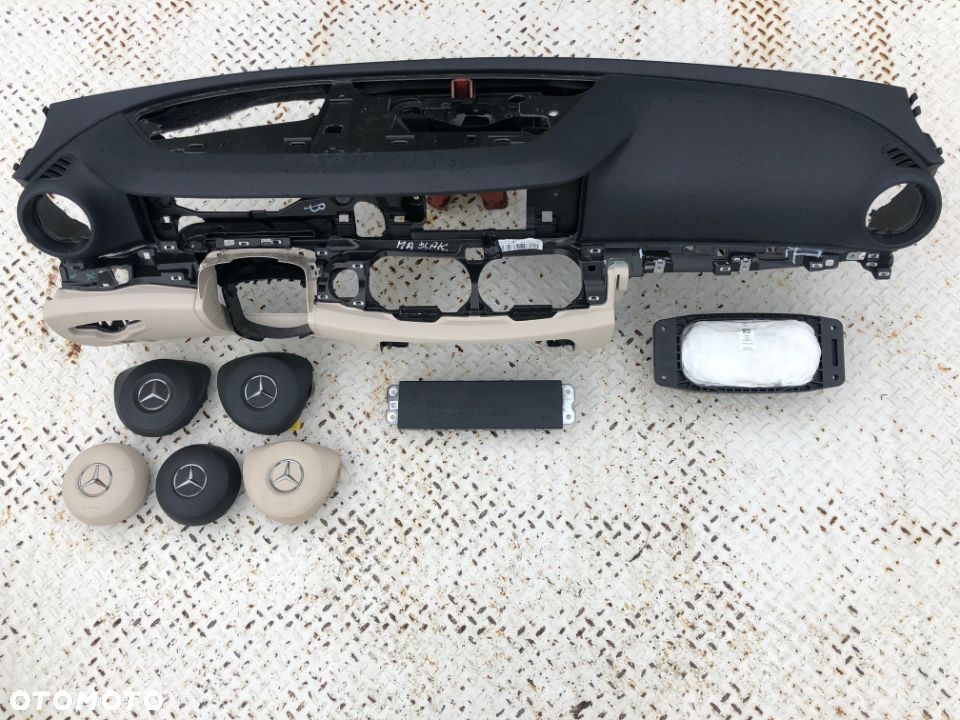 MERCEDES E CLS W213 W238 W257 DESKA KONSOLA KOKPIT PULPIT PÓŁKA PARAPET PODUSZKI AIRBAG PASY PAS !!! - 3