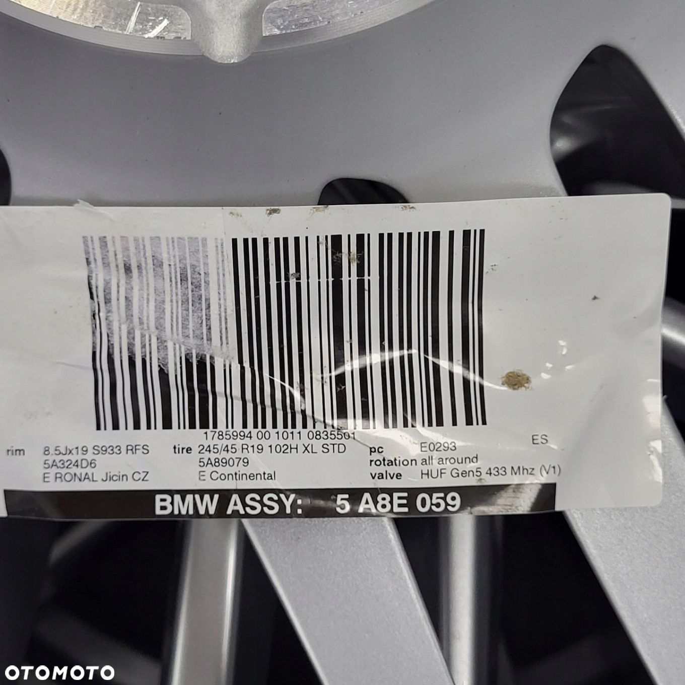 19 Zimowe ORYGINALNE BMW 5 G60 G61 933 Nowe - 13