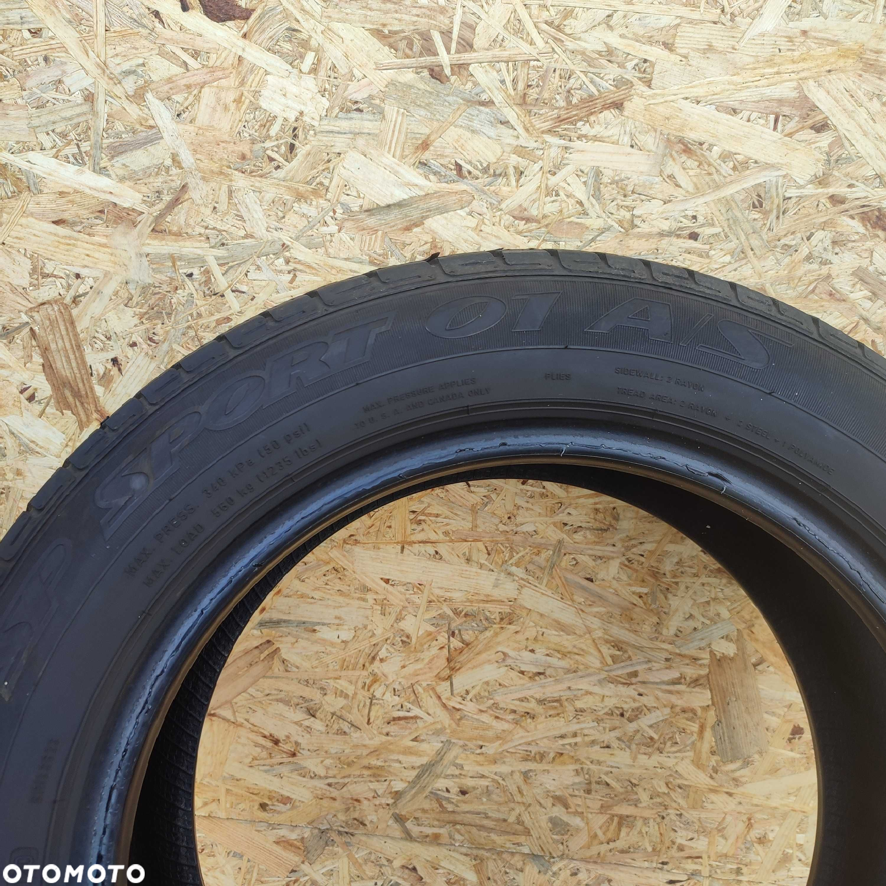 1x Opona 185/60R15 Dunlop SP Sport 01 A/S 88 H 6mm - 7