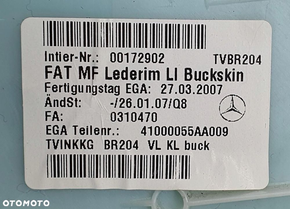 BOCZEK TAPICERKA LEWY PRZÓD MERCEDES W204 A2045409633 EUROPA - 9