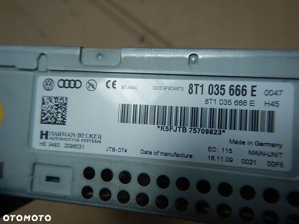 czytnik nawigacji multimedia mmi audi a4 b8 8t1035666e - 5
