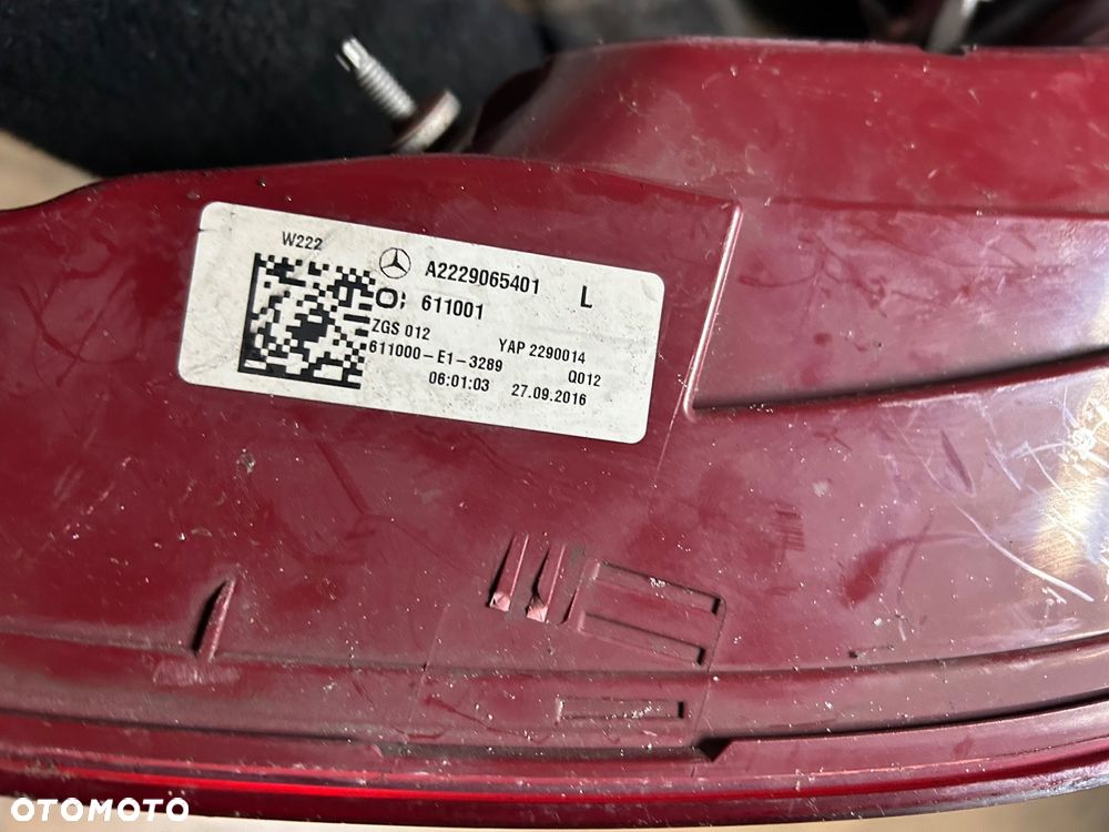 LAMPA TYŁ LEWA MERCEDES S-KLASA W222 A2229065401 ORG - 2