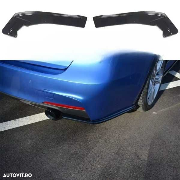 Extensii Splitere Prelungiri Extensie Bara Spate BMW F30, Negru Lucios - 7