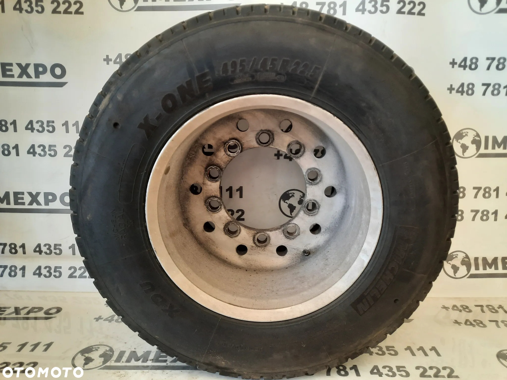 Koło opona alufelga felga 17 x 22.5 / 22.5 x 17 / 495/45 r 22,5 / ALCOA 840512 - 2