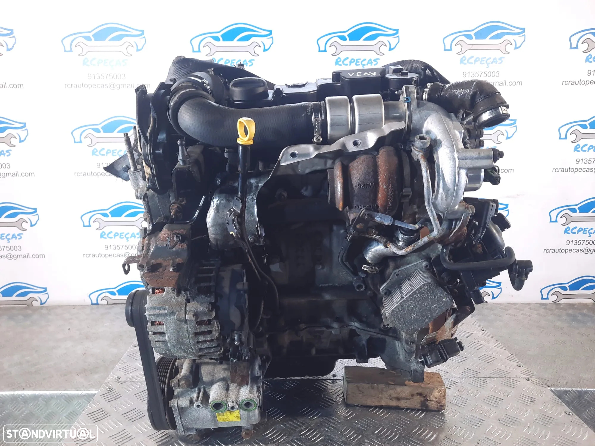 MOTOR COMPLETO 1.4 TDCI 8V 70CV KVJA FORD FIESTA V 5 MK5 FIESTA VI 6 MK6 MOTOR ARRANQUE BIMASSA ALTERNADOR COMPRESSOR AR CONDICIONADO BOMBA DIRECAO DIREÇÃO TURBO INJETOR INJETORES - 4
