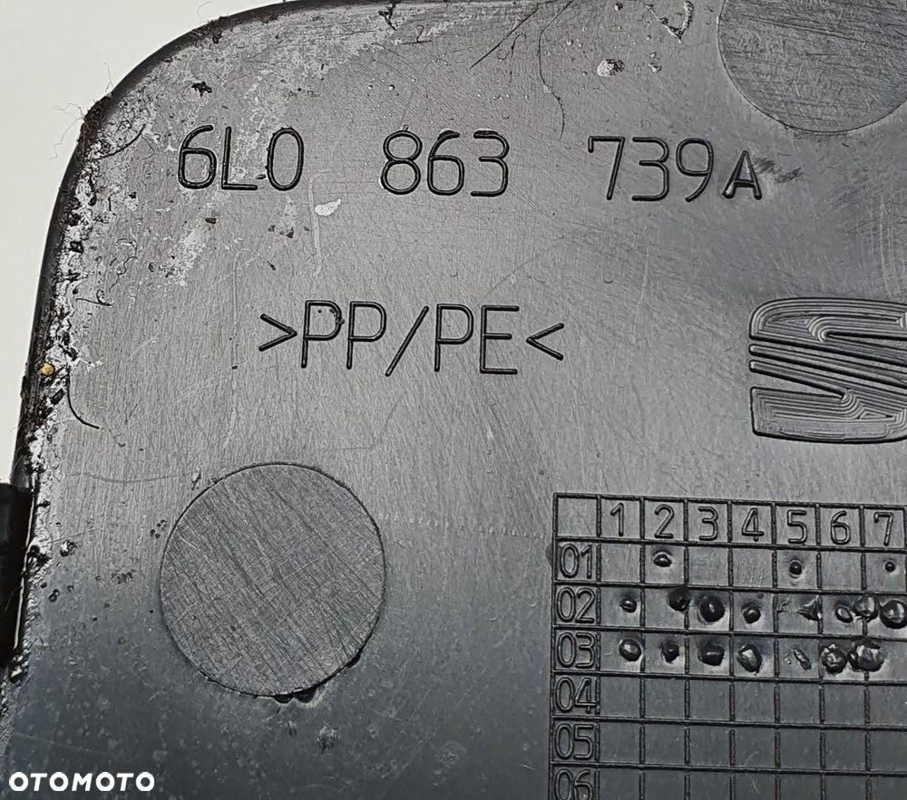 PLASTIK OSŁONA TUNELU SEAT IBIZA III 6L 6L0863739A - 4