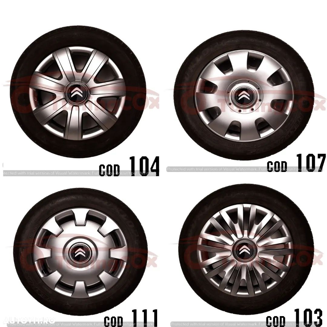 Capace roti CITROEN r13  la set de 4 buc,Capace janata aliaj - 1