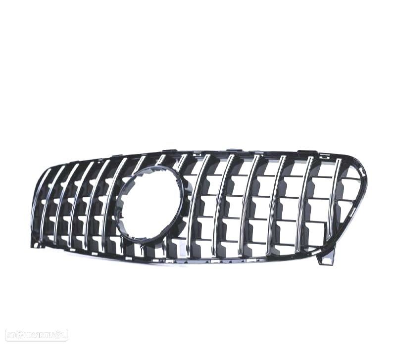 GRELHA FRONTAL MERCEDES GLA X156 2017- PRETO CROMADO LOOK AMG GT - 3