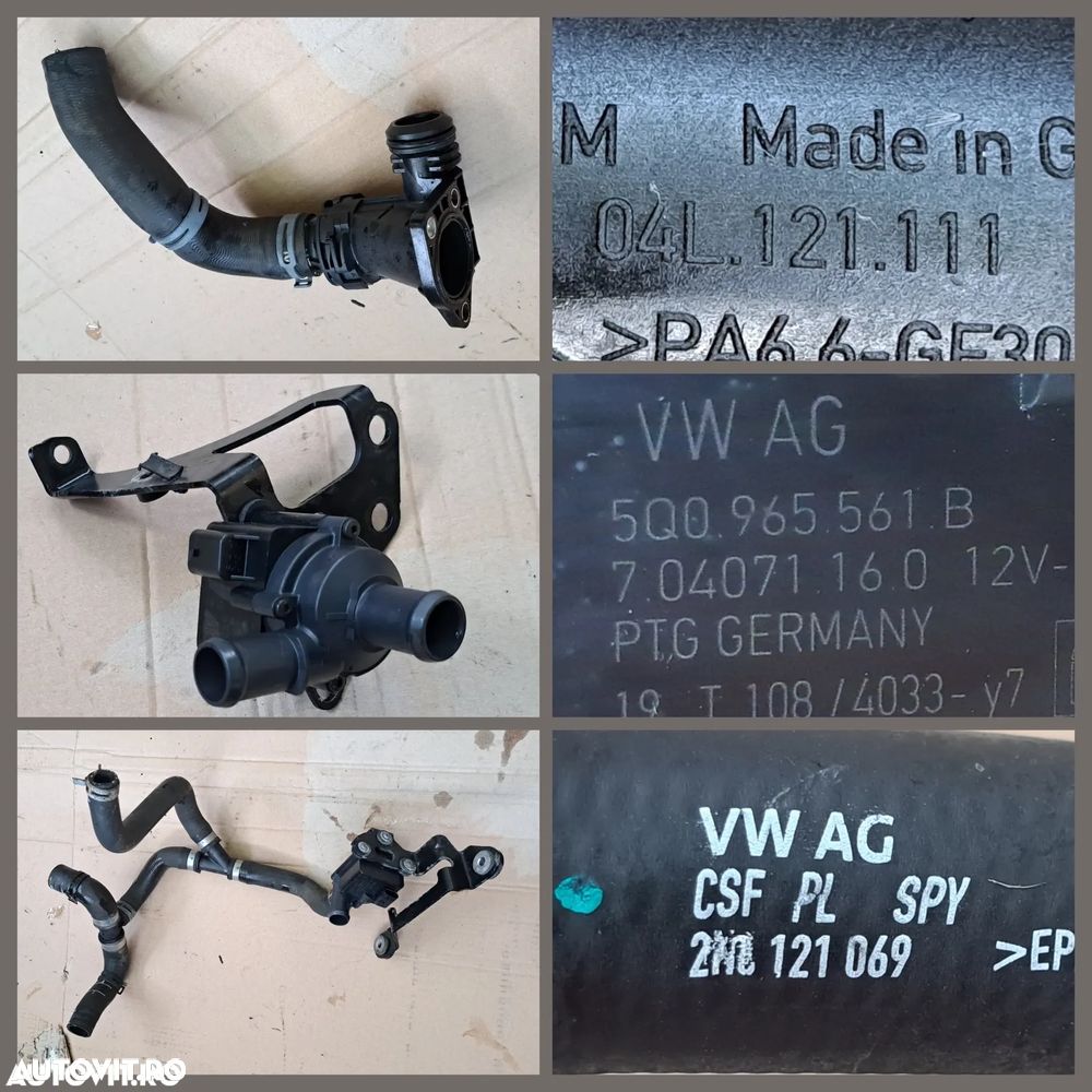 -1- Anexe motor VW Crafter 2.0 tdi 2019 carcasa filtru aer debitmetru furtun admisie intercooler lichid racire set capace protectie distributie electrovalva - 5