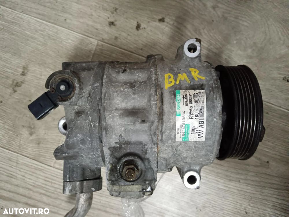 Compresor AC VW Passat Golf 5 Touran Audi A3 8P Skoda Seat 1.9 TDI 2.0 TDI BMR 1K0820803S Sanden - 2