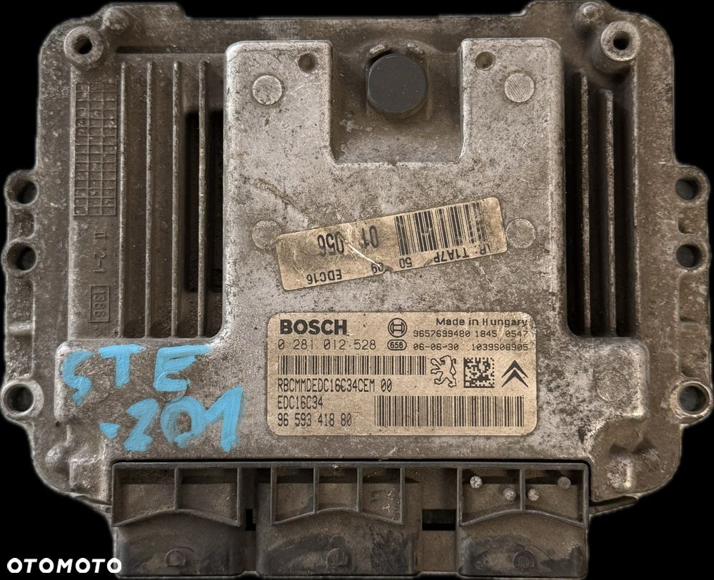 Sterownik Silnika Ecu Komputer Citroen Peugeot 9659341880 - 1
