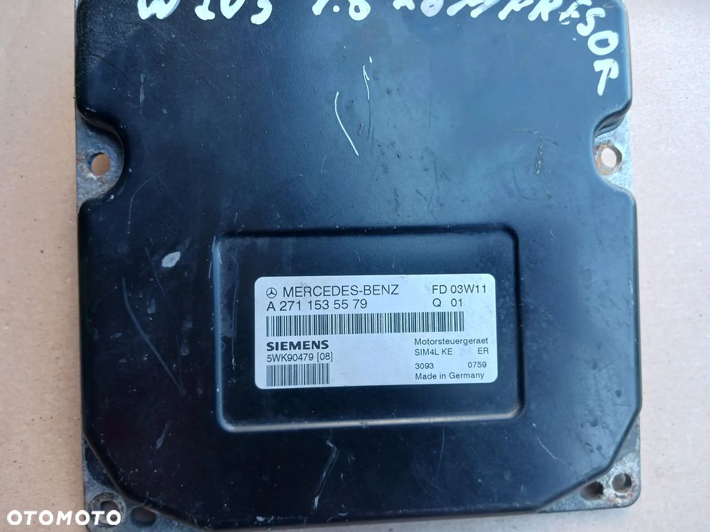 Mercedes C W203 A208 Zestaw startowy silnika sterownik ECU A2711535579 Siemens 5WK90479 stacyjka kluczyk rygiel IMMO - 2