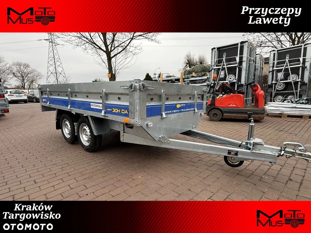 Inny Przyczepa Vesta 30HDA Hochlader DMC 750 kg 301x150x38 2 osie spawana rama koła pod spodem