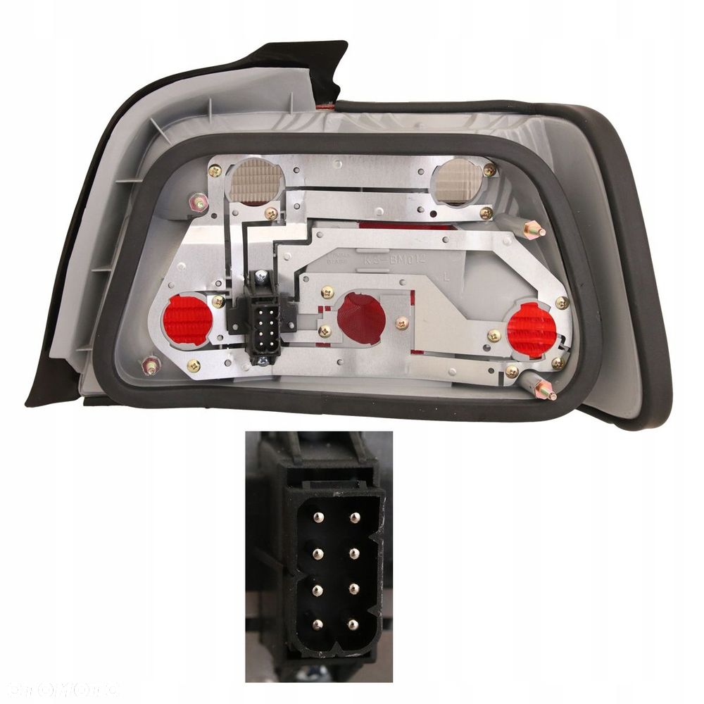 Lampy tyl ne kpl Tuning Red White Biało Czerwone Bmw 3 e36 Sedan Limuzyna - 4