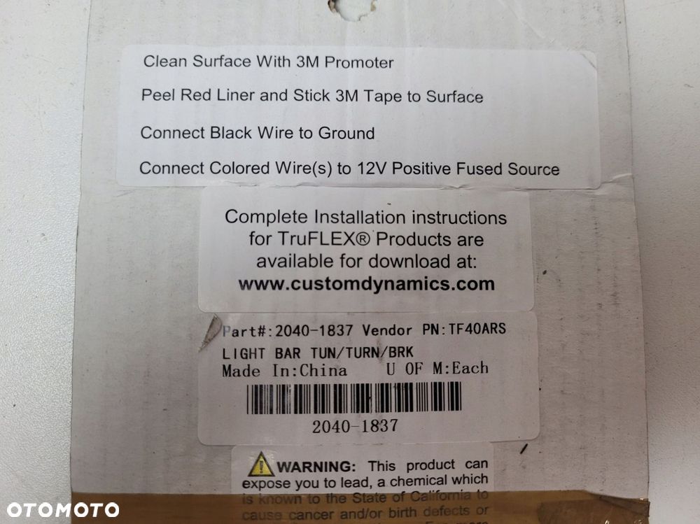 LAMPA TYŁ  KIERUNKOWSKAZ LIGHTBAR CUSTOM DYNAMICS TruFLEX TF40ARS - 8