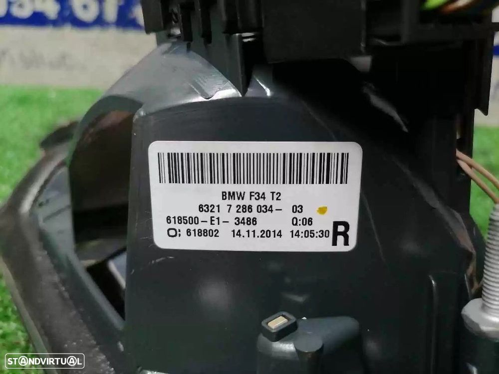 FAROLIM TRASEIRO DIREITO BMW 3 GRAN TURISMO 2015 -63217286034 - 3