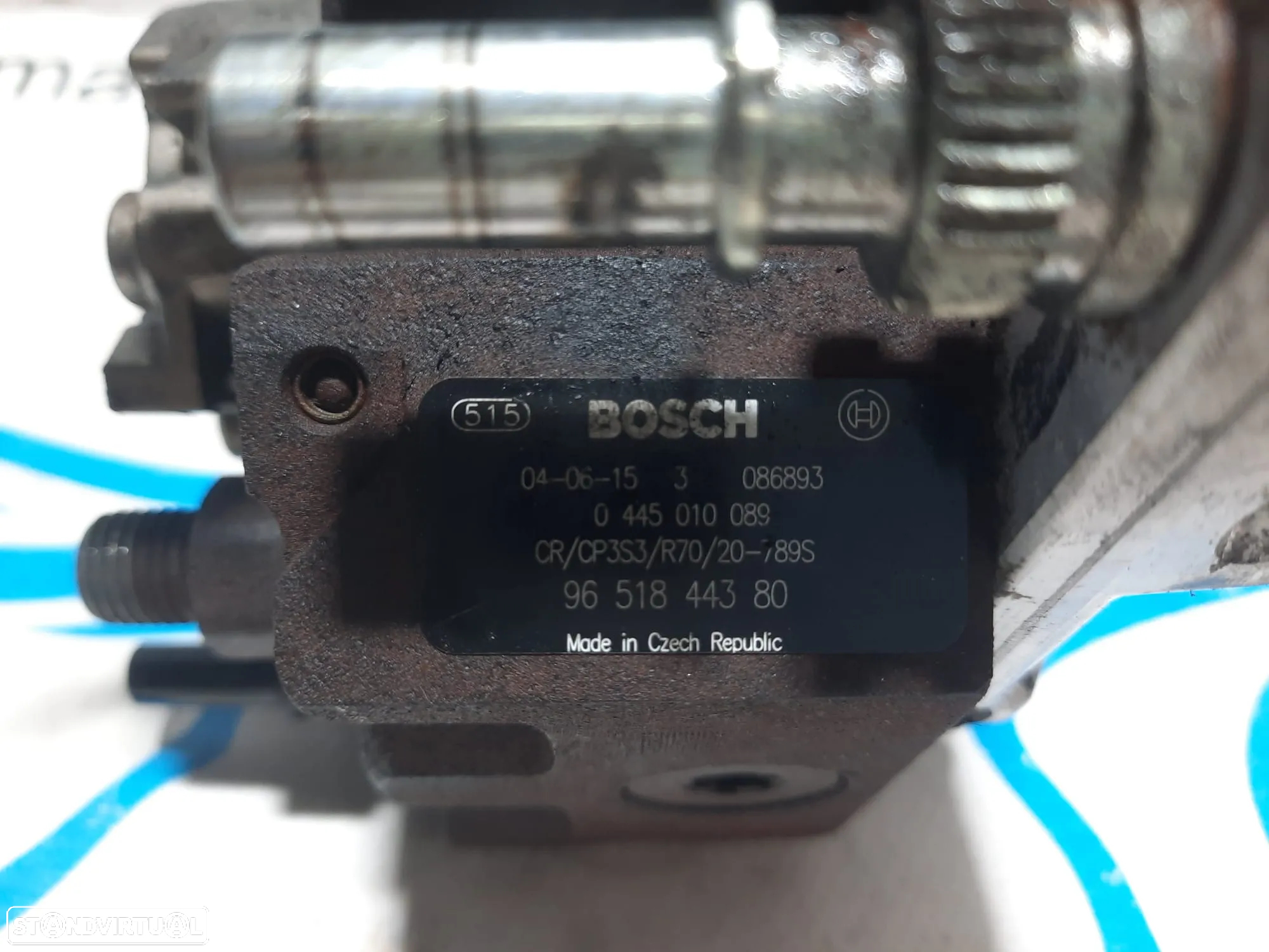 BOMBA INJETORA INJECTORA ALTA PRESSÃO PSA FORD CMAX C-MAX 1.6 TDCI 16V 110CV G8DA 0445010089 9651844380 FOCUS FIESTA COOPER R56 CLUBMAN R55 CABRIO R57 PEUGEOT PARTNER 207 307 308 407 CITROEN BERLINGO C2 C3 C4 MAZDA 3 - 8