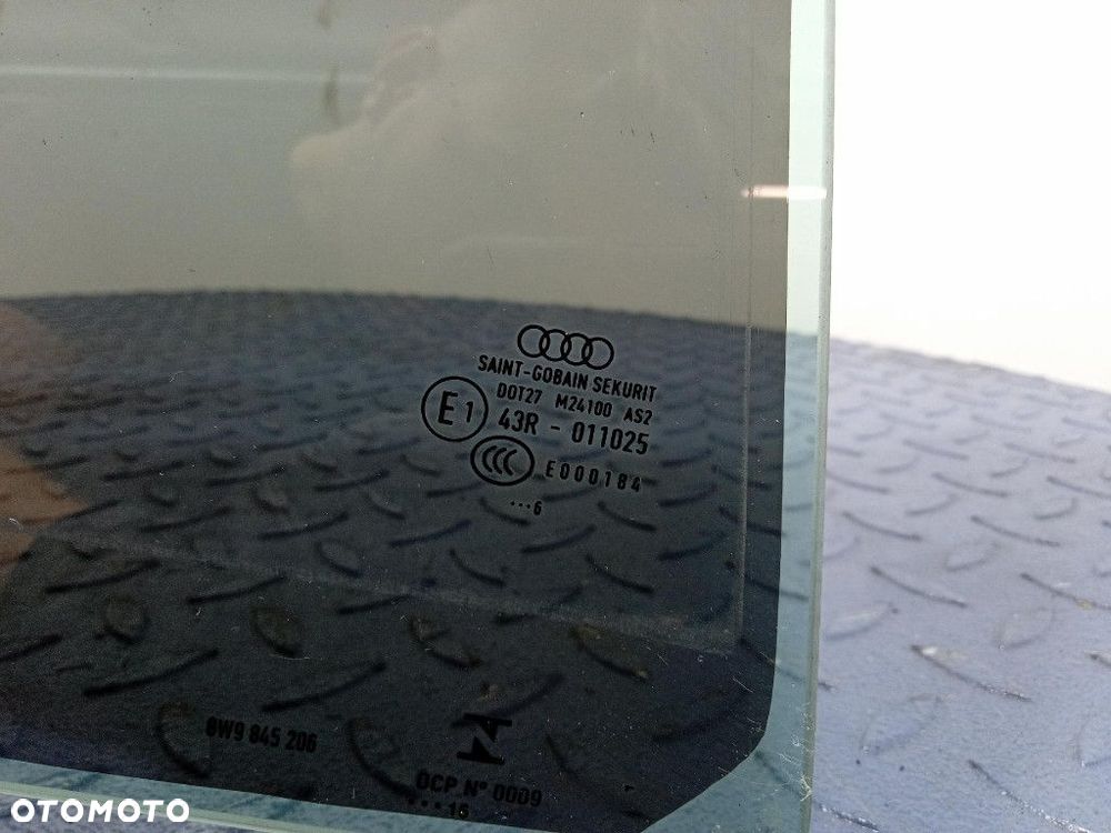 AUDI A4 B9 8W AVANT SZYBA DRZWI TYŁ PRAWA TYLNA 16R 8W9845206 - 2