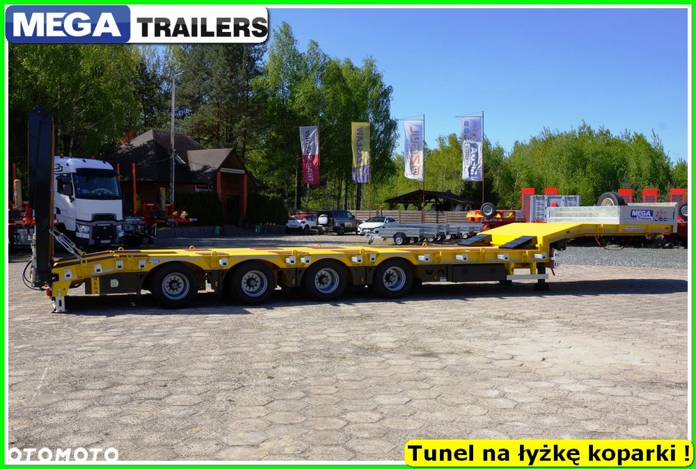 Mega Nisko podłoga 4 osie,  dł. 9,50 m, TUNEL na RAMIĘ KOPARKI !!! - 7