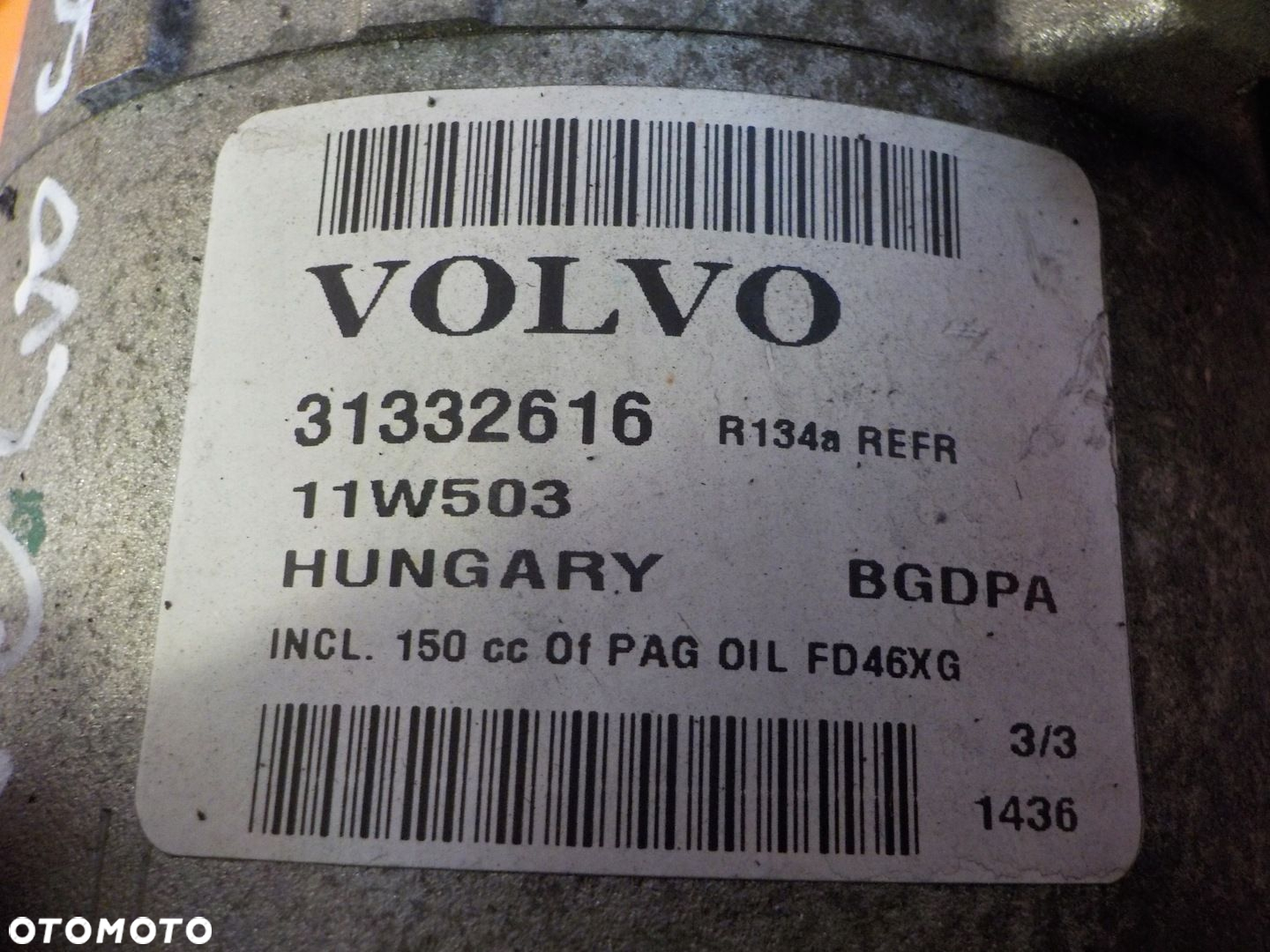 S60 V40 FOCUS 1.6 T3 T4 ECOBOOST 13r B4164T sprezarka klimatyzacji 31332616 - 5