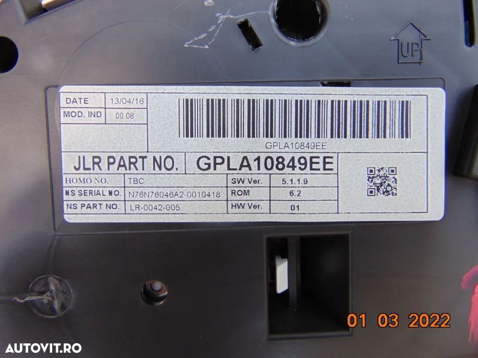 Ceasuri Bord Range Rover sport 2013-2019 Discovery 5 ceasuri instrumen - 4