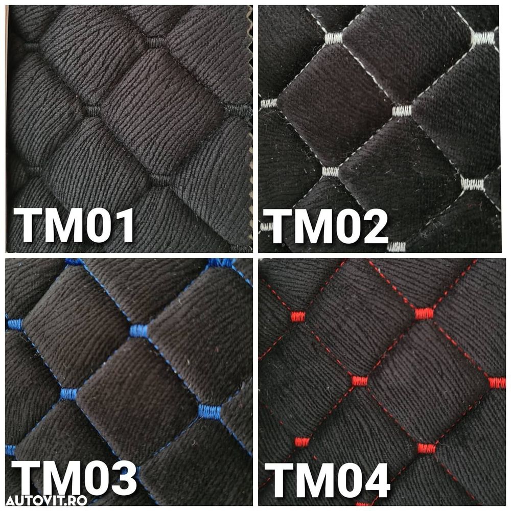 Huse scaun auto DEDICATE Touran 5 locuri individuale PIELE ECO/STOFĂ - 4