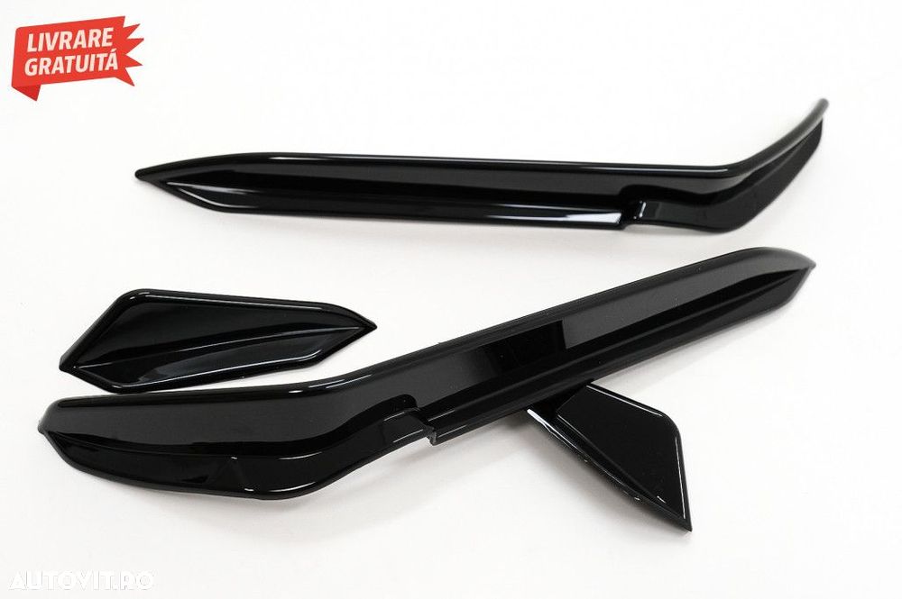 Ornamente bara fata flapsuri VW Golf 7.5 R Hatchback (2017-2020) Negru - 5