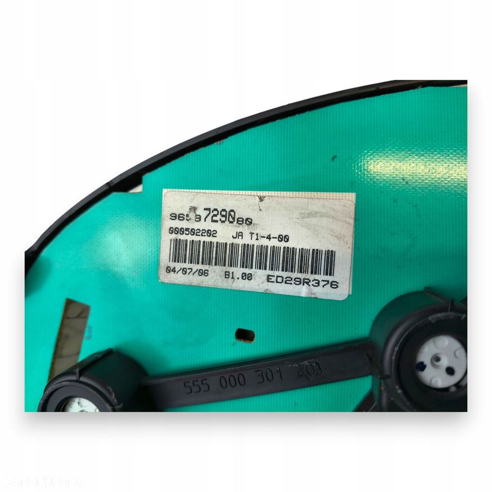 LICZNIK ZEGARY 9659729080 Peugeot 206 1.4 HDI Diesel europa - 2