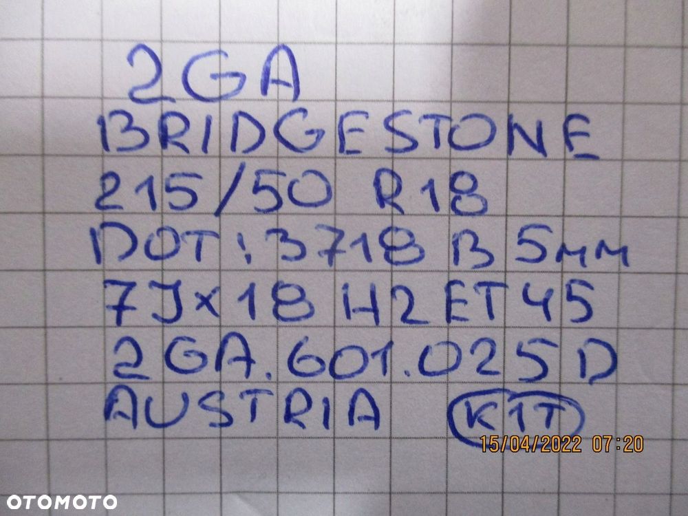 Koła felgi opony VW T-ROC 2GA R18 5MM - 16