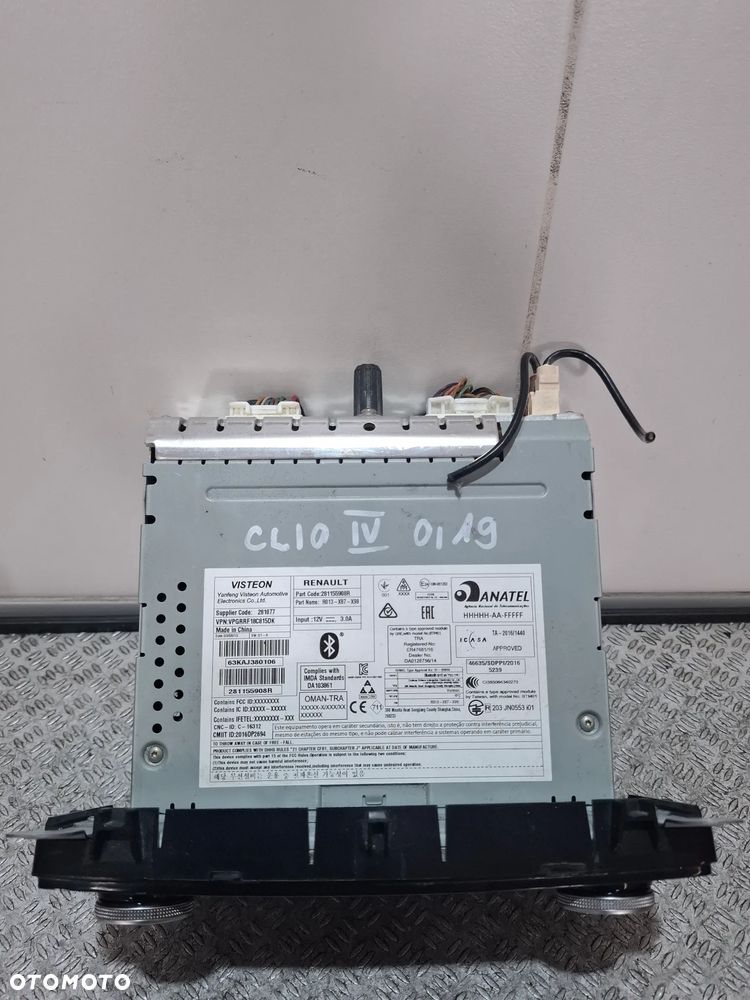 Radio Renault Clio IV 0,9 TCe 2019 rok Visteon nr 281155908R - 3