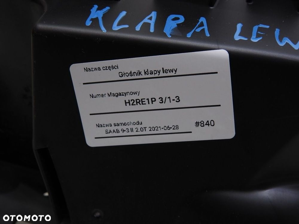GŁOŚNIK LEWY TYŁ SAAB 9-3 II KOMBI 12792504 - 7