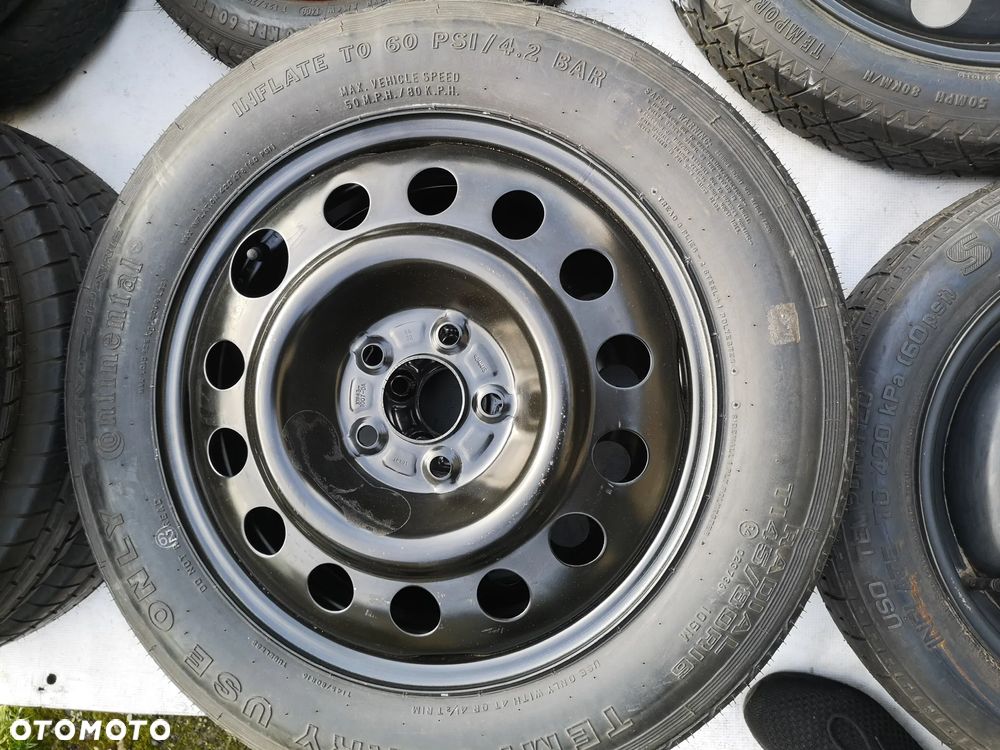 Dojazdówka Koło Dojazdowe Dojazd Alfa Romeo, Audi, BMW, Citroen, Fiat, Ford, Hyundai, Jaguar, Kia, Lancia, Mazda, MCC, Mitsubishi, Opel, Peugeot, Saab, Seat, Skoda, VW, Volvo - 11