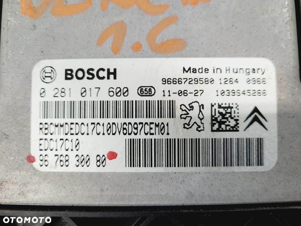 STEROWNIK SILNIKA KOMPUTER PEUGEOT PARTNER CITROEN BERLINGO III 2008-2018 CZĘŚCI - 6