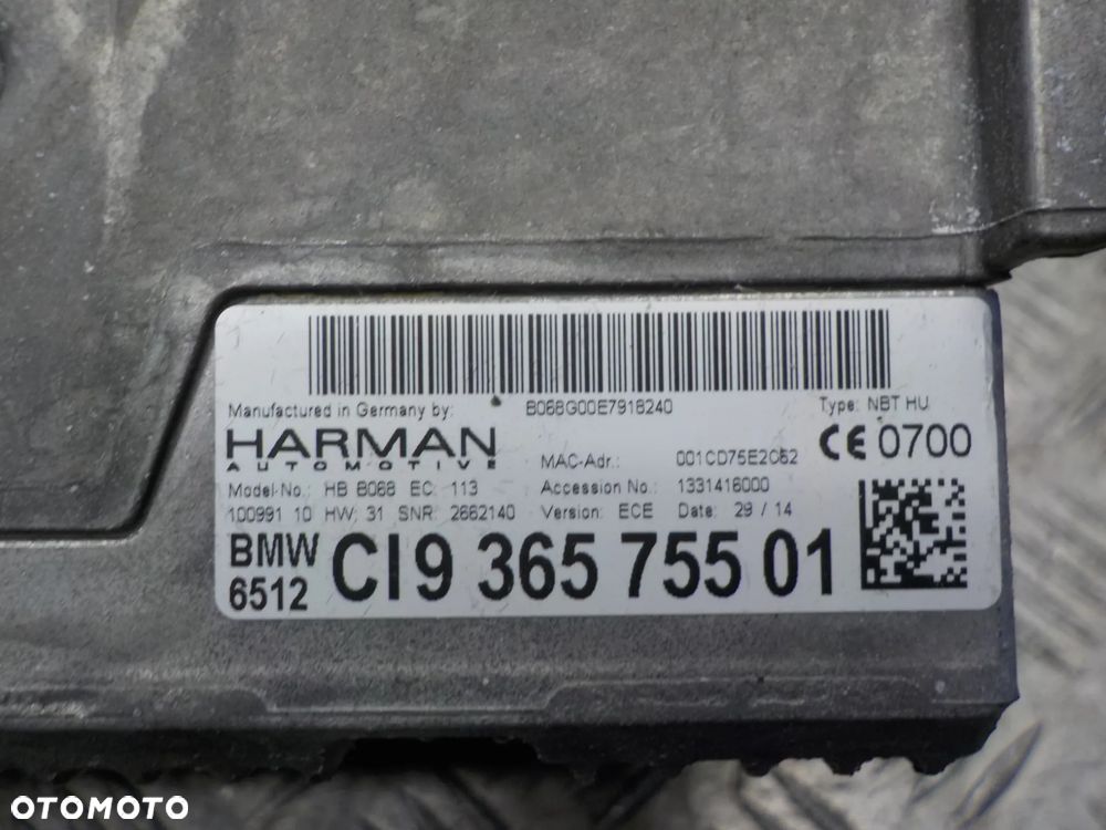 BMW F01 F10 F20 CZYTNIK NAWIGACJA RADIO 9365755 - 2