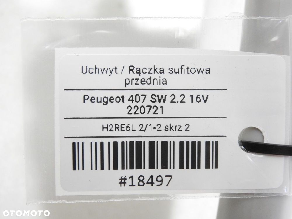 RĄCZKA UCHWYT PODSUFITKI PRZÓD PEUGEOT 407 - 7