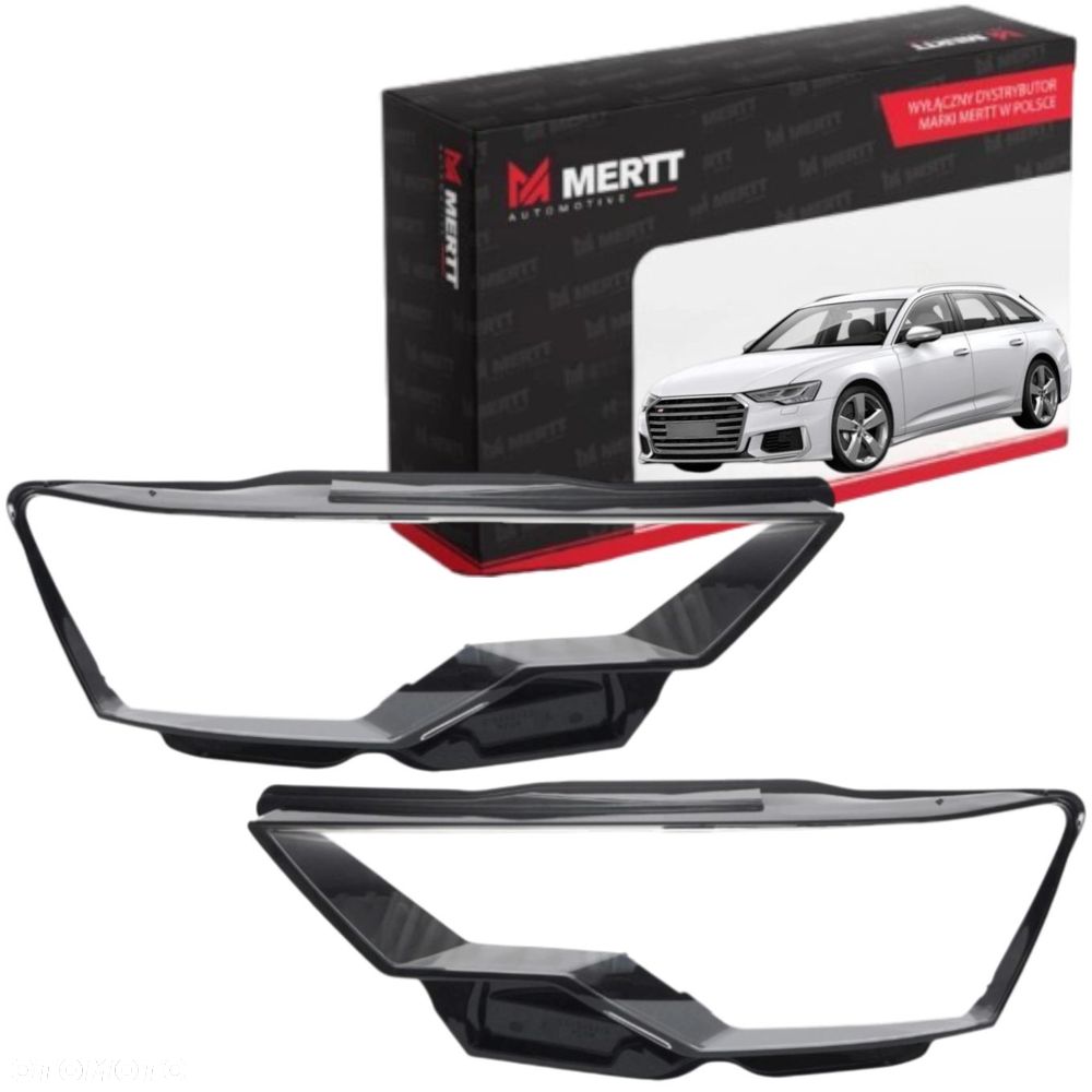 KPL x2 KLOSZ PRAWY + LEWY Szkło reflektora lampa Audi A6 C8 S6 4K 2018+ - 1