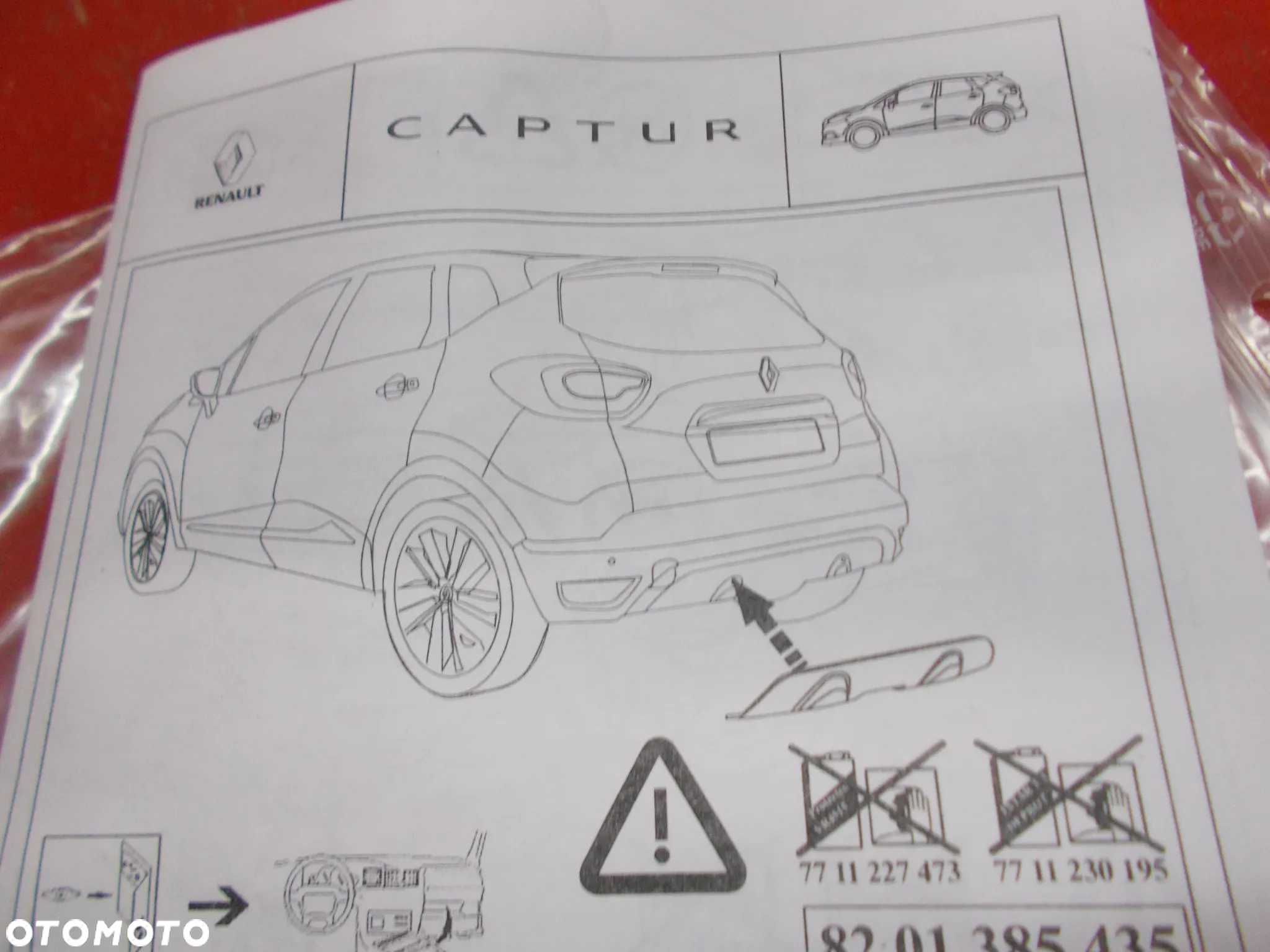 RENAULT CAPTUR DOKŁADKA ZDERZAKA TYŁ NOWA ORYGINAŁ 8201385435 - 3