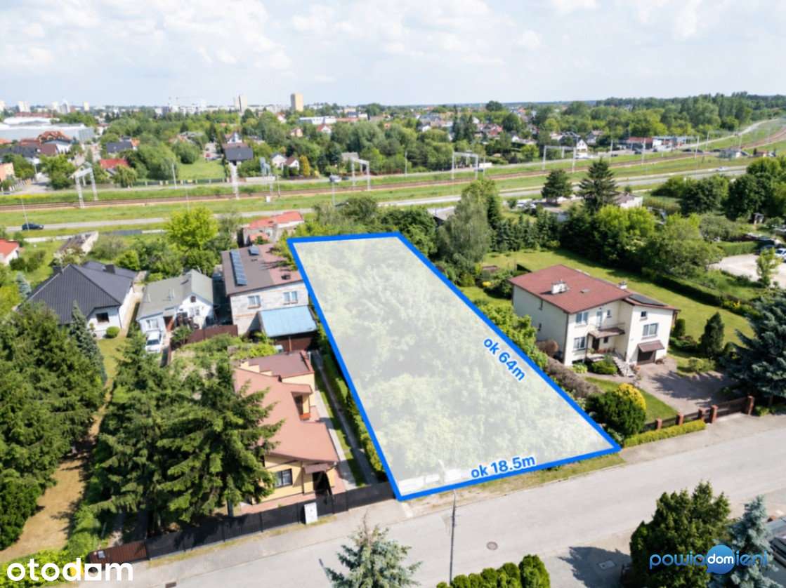 Działka 1217 m² w centrum Radomia