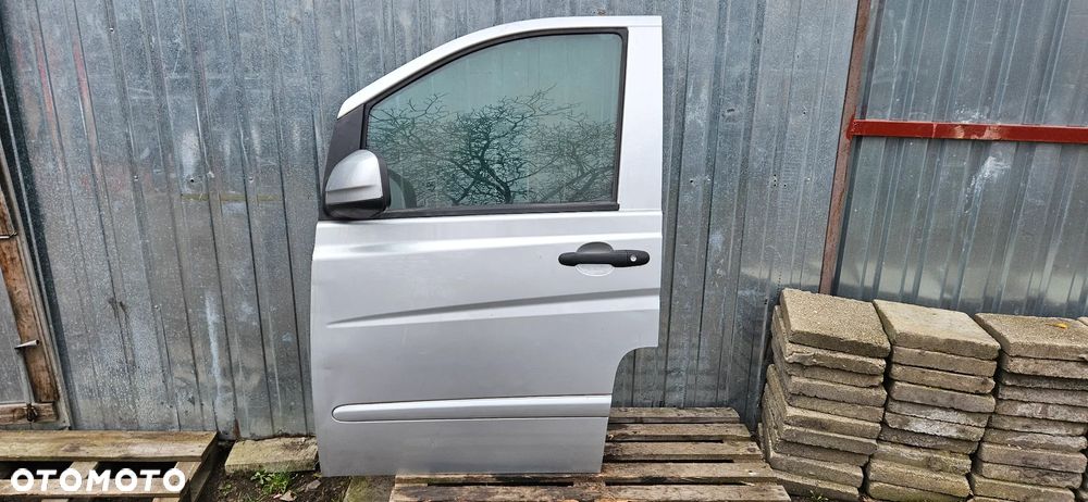 Drzwi kompletne przednie lewe srebrne Mercedes Vito II lift W639 (9744) - 1