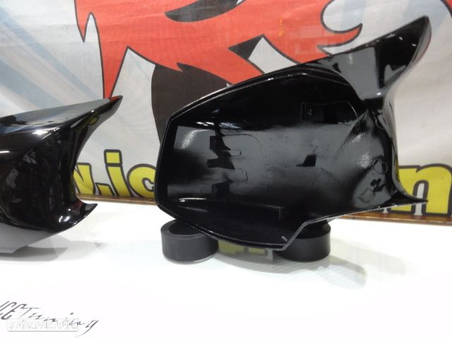 Capas, carcaça espelhos M4 look preto brilhante BMW F10 F11 F18 Pre LCI 2011-2013 em plástico - 12