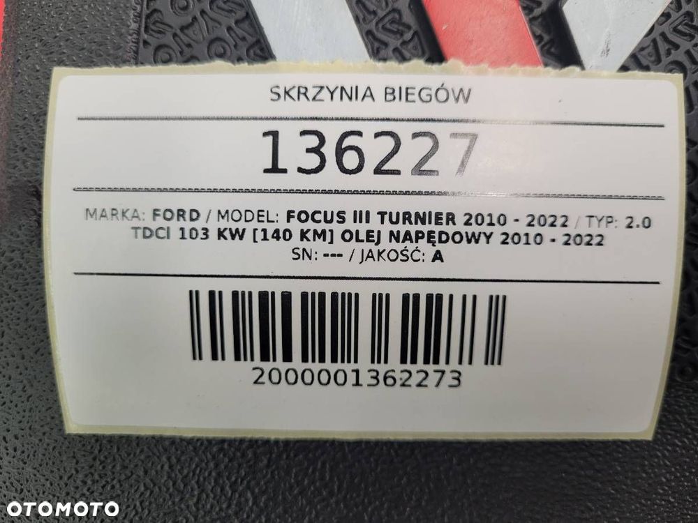 SKRZYNIA BIEGÓW AUTOMATYCZNA POWERSHIFT FORD FOCUS MK3 III 2.0D BV6R7000AG - 11