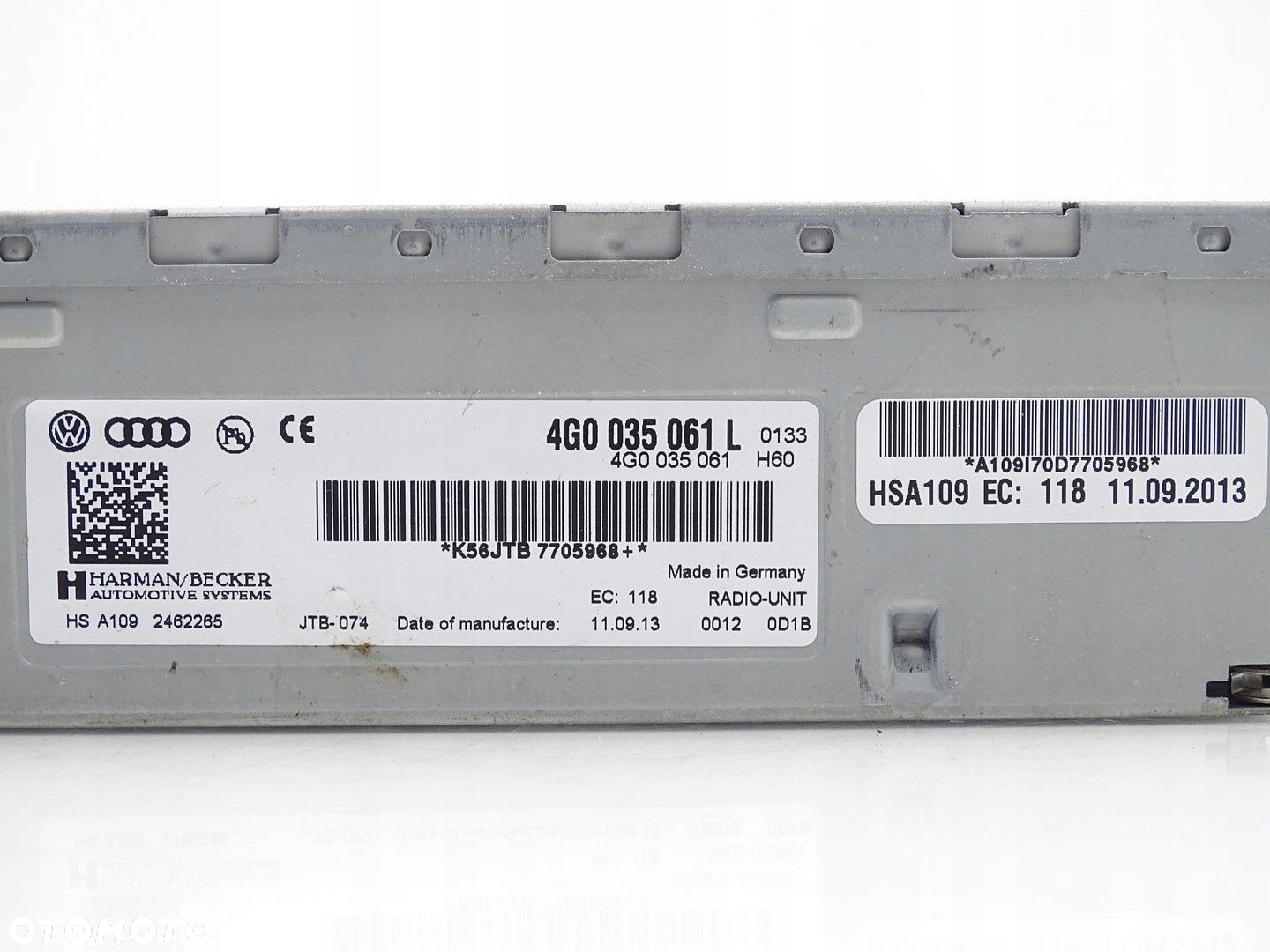 MODUŁ STEROWNIK TUNER RADIA RADIOWY HARMAN BECKER AUDI A6 C7 4G 4G0035061L - 4