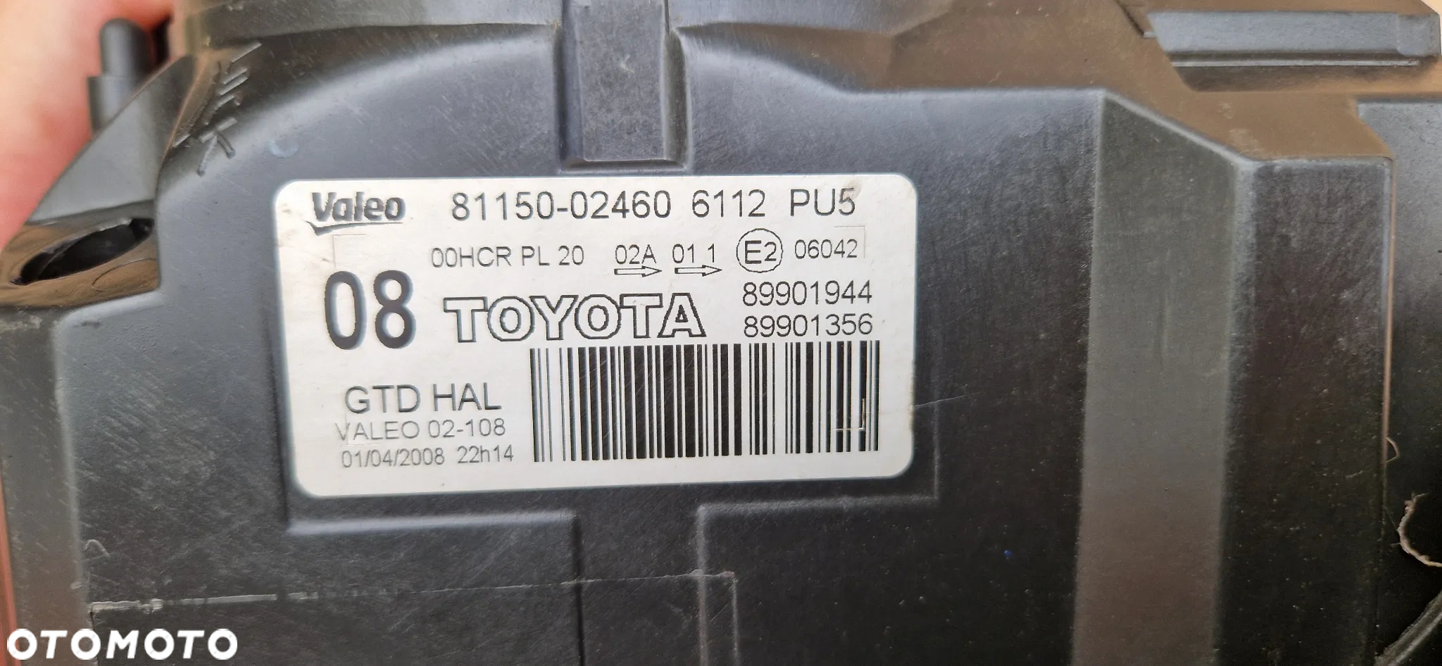 TOYOTA AURIS I E15 06-09r LEWA LAMPA PRZÓD ORYG EUROPA - 7