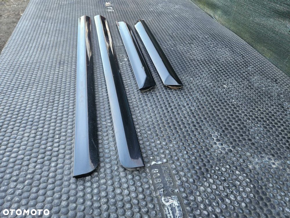 Listwa Listwy Drzwi S-Line Dolne Czarne Komplet Audi A4 B6 B7 Oryginalne - 4