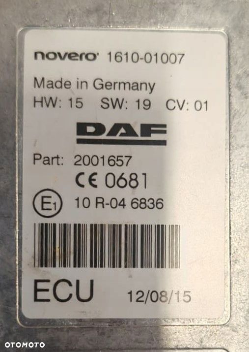 MODUŁ STEROWNIK KOMPUTER TELEFONU ECU DAF XF 106 / CF / LF EURO 6 2001657 - 4