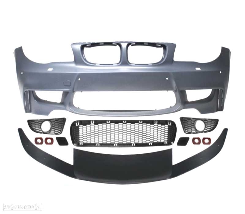 PARA-CHOQUES FRONTAL BMW E81 E82 E88 06-10 LOOK 1M PDC SRA + SPOILER FRONTAL - 1
