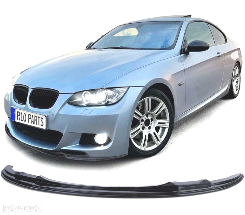 SPOILER LIP BMW E92 E93 06-10 LOOK M PRETO BRILHANTE - 1