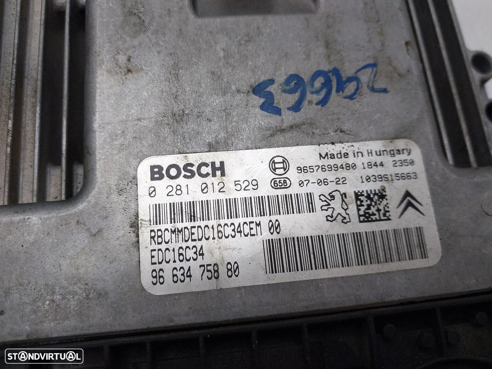 CENTRALINA MOTOR UCE PEUGEOT 207 2007 -9663475880 - 4